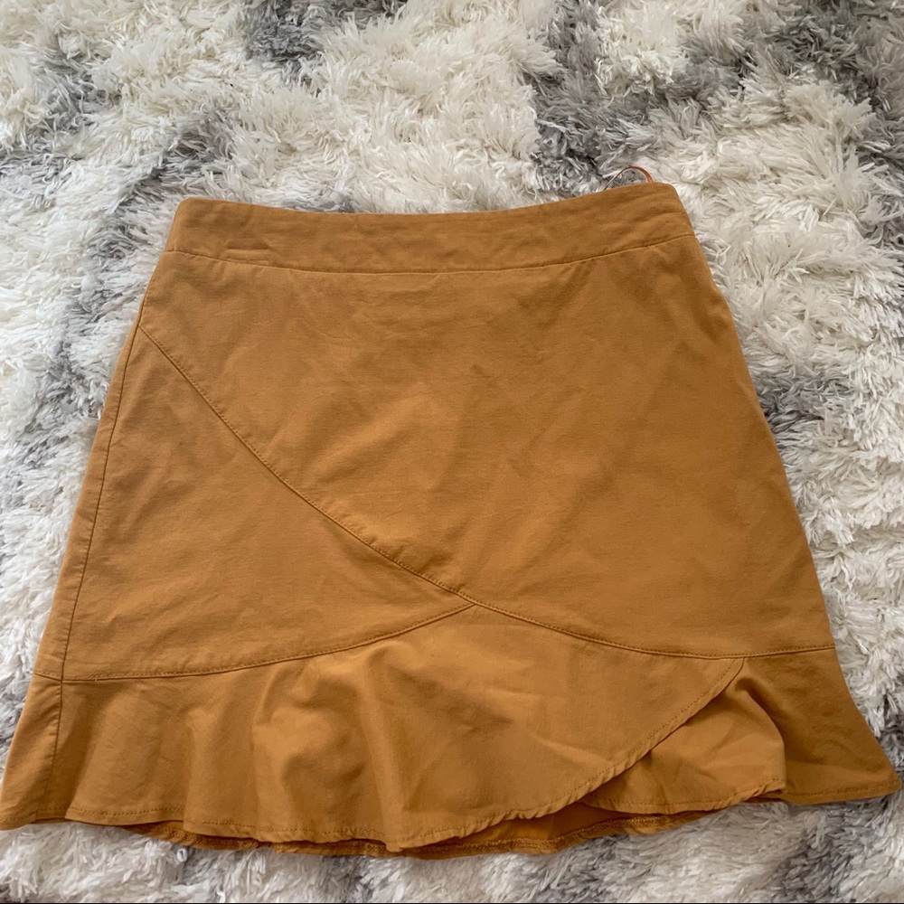 Sale Mustard ruffle mini skirt